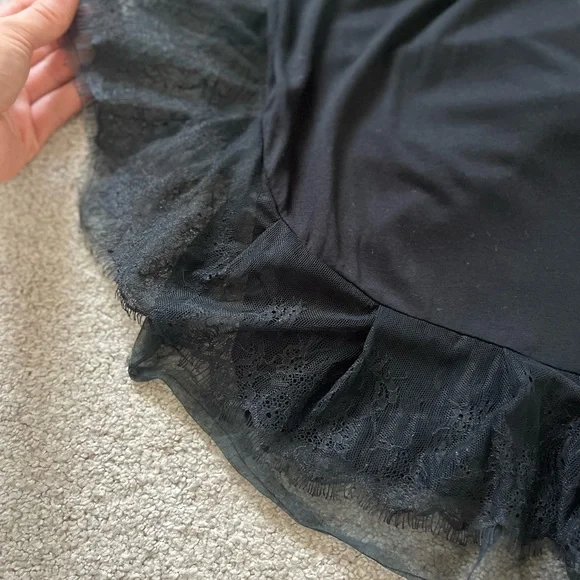 Valentino Black Ruffled Lace Blouse - Picture 7 of 9